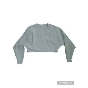 lululemon Size 4/6 Tie Dye Cropped Sweatshirt White Yellow Pima Cotton